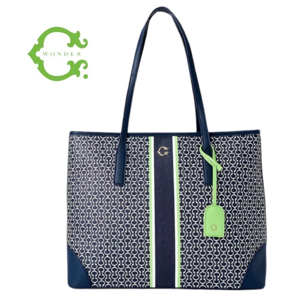 New with Tag C. Wonder Women’s Harlow Navy White Purse Tote Bag